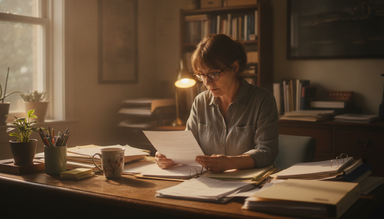 A small-business owner reading the PayPal User Agreement on a laptop